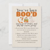 かわいいハロウィーンゲームブー隣人ゲームカード 招待状 (正面)