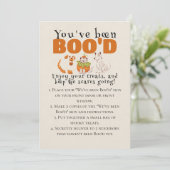 かわいいハロウィーンゲームブー隣人ゲームカード 招待状 (スタンド正面)