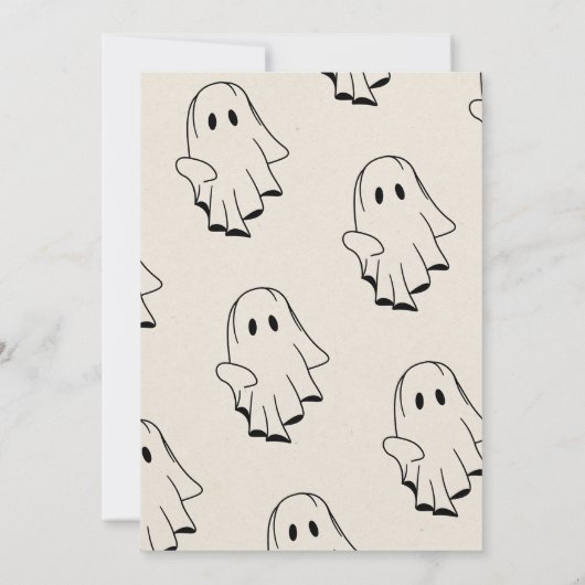 かわいいハロウィーンゲームブー隣人ゲームカード 招待状 (裏面)