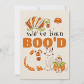 かわいいハロウィーンゲームブー隣人ゲームカード 招待状 (正面)