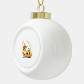 かわいいハロウィーンシックカボチャ セラミックボールオーナメント (右)