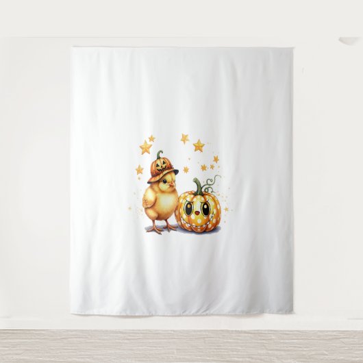 かわいいハロウィーンシックカボチャ タペストリー (正面)