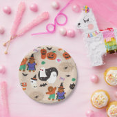 かわいいハロウィーンジンジャーブレッドマン吸血鬼 ペーパープレート (パーティー)