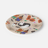 かわいいハロウィーンジンジャーブレッドマン吸血鬼 ペーパープレート (アングル)