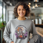 かわいいハロウィーンスケルトンコーヒー スウェットシャツ