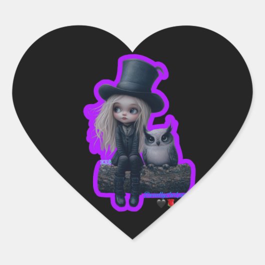 かわいいハロウィーンステッカー2024 ハートシール (正面)