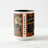 かわいいハロウィーンスポックキャットおもしろいカボチャカスタマイズ マグカップ (中央)