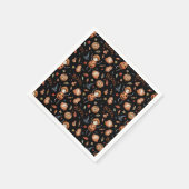 かわいいハロウィーンテーマカボチャ&ボス スタンダードカクテルナプキン (角)