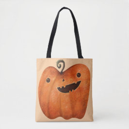 かわいいハロウィーンデコールカボンプキントリックまたはトリートメント トートバッグ