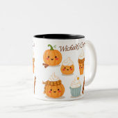 かわいいハロウィーンデザイン ツートーンマグカップ (正面右)