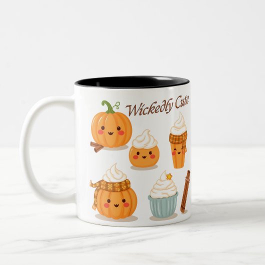 かわいいハロウィーンデザイン ツートーンマグカップ (左)