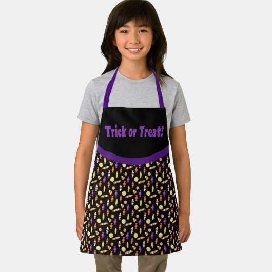 かわいいハロウィーントリックまたはトリートキッズ エプロン (インサイチュ)