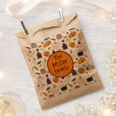 かわいいハロウィーントリックまたはトリートパーティー フェイバーバッグ (クリップ留めされた状態)