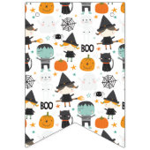 かわいいハロウィーントリックまたはトリート バンティングフラッグ (第1の旗)