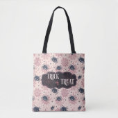 かわいいハロウィーントリックやスパイダーやスターを扱う トートバッグ (正面)