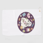 かわいいハロウィーンナースオーバーサイズTシャツ ゴルフタオル (横)