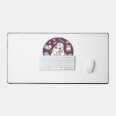 かわいいハロウィーンナースオーバーサイズTシャツ デスクマット (キーボード&マウス)