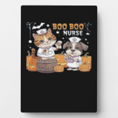 かわいいハロウィーンナース猫と犬とカボチャのクラ フォトプラーク (正面)