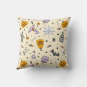 かわいいハロウィーンパターン クッション (裏面)