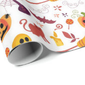 かわいいハロウィーンパターン ラッピングペーパー (ロールコーナー)