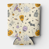 かわいいハロウィーンパターン 缶クーラー (正面)