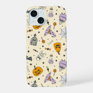 かわいいハロウィーンパターン iPhone 15ケース
