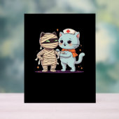 かわいいハロウィーンパルスマイラ&ナース猫オーバーサイズ アクリルサイン (ニュートラル)