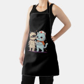 かわいいハロウィーンパルスマイラ&ナース猫オーバーサイズ エプロン (インサイチュ)