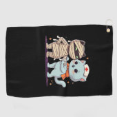 かわいいハロウィーンパルスマイラ&ナース猫オーバーサイズ ゴルフタオル (横)