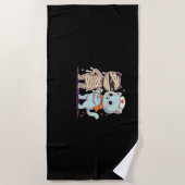 かわいいハロウィーンパルスマイラ&ナース猫オーバーサイズ ビーチタオル (正面)