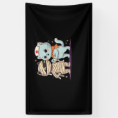 かわいいハロウィーンパルスマイラ&ナース猫オーバーサイズ 横断幕 (縦)