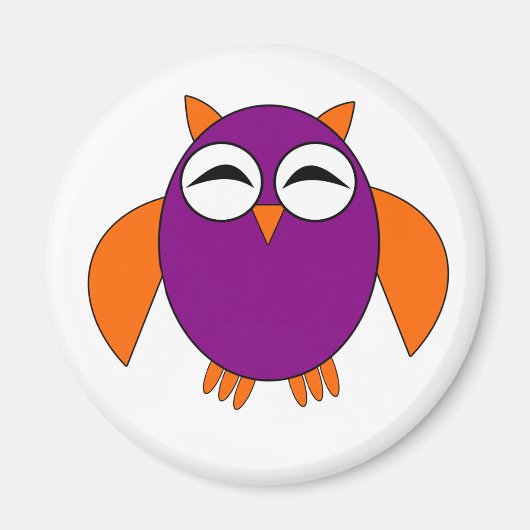 かわいいハロウィーンフクロウ磁石 マグネット (正面)