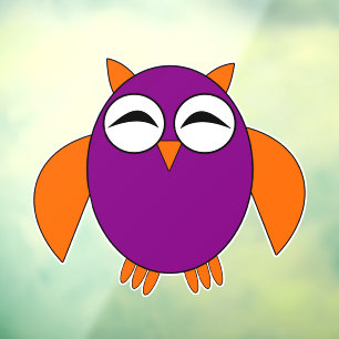 かわいいハロウィーンフクロウ ウィンドウサイン