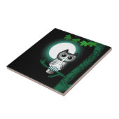 かわいいハロウィーンフクロウ タイル (側面)