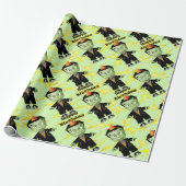 かわいいハロウィーンフランケンシュタインモンスターバースデーパーティー ラッピングペーパー (アンロールド)