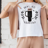 かわいいハロウィーンブージーママフェイクグリッターかわいい Tシャツ