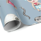 かわいいハロウィーンブードゥー人形&属性 ラッピングペーパー (ロールコーナー)