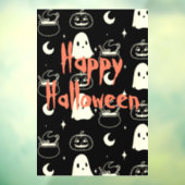かわいいハロウィーンブー幽霊パターン ウィンドウサイン (シート3)