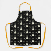 かわいいハロウィーンブー幽霊パターン エプロン (正面)
