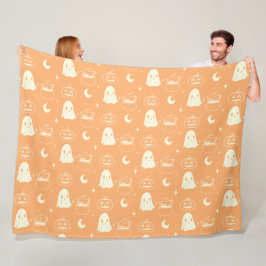 かわいいハロウィーンブー幽霊パターン フリースブランケット