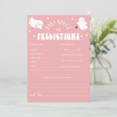 かわいいハロウィーンベイビーシャワーアドバイス&予測 招待状 (スタンド正面)