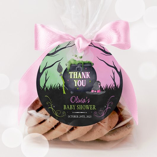 かわいいハロウィーンベイビーシャワーメッセージカード フェイバータグ