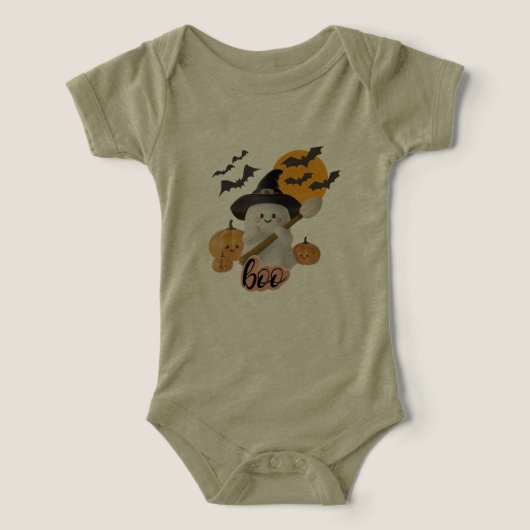 かわいいハロウィーンベビーの衣装 – BooGhostとカボチャ (デザイン正面)