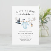 かわいいハロウィーンベビーシャワーウィッチ招待状 招待状 (スタンド正面)