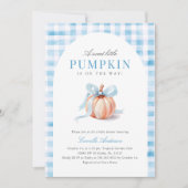 かわいいハロウィーンベビーシャワーカボチャ 招待状 (正面)