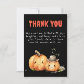 かわいいハロウィーンベビーシャワーサンキューカード サンキューカード (正面)