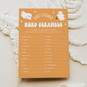 かわいいハロウィーンベビー単語スクランブルゲームカード 招待状