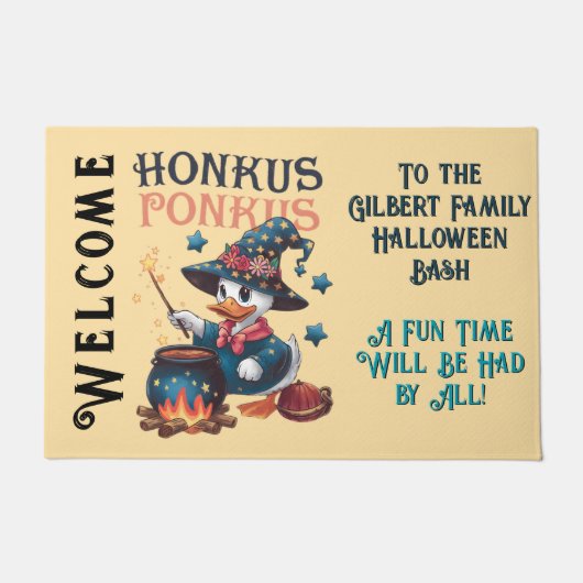 かわいいハロウィーンホンカスポンカス ドアマット (正面)
