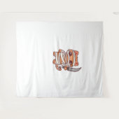 かわいいハロウィーンミイラクラシックネコT-Sh タペストリー (正面(横))