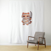 かわいいハロウィーンミイラクラシックネコT-Sh タペストリー (インサイチュ)